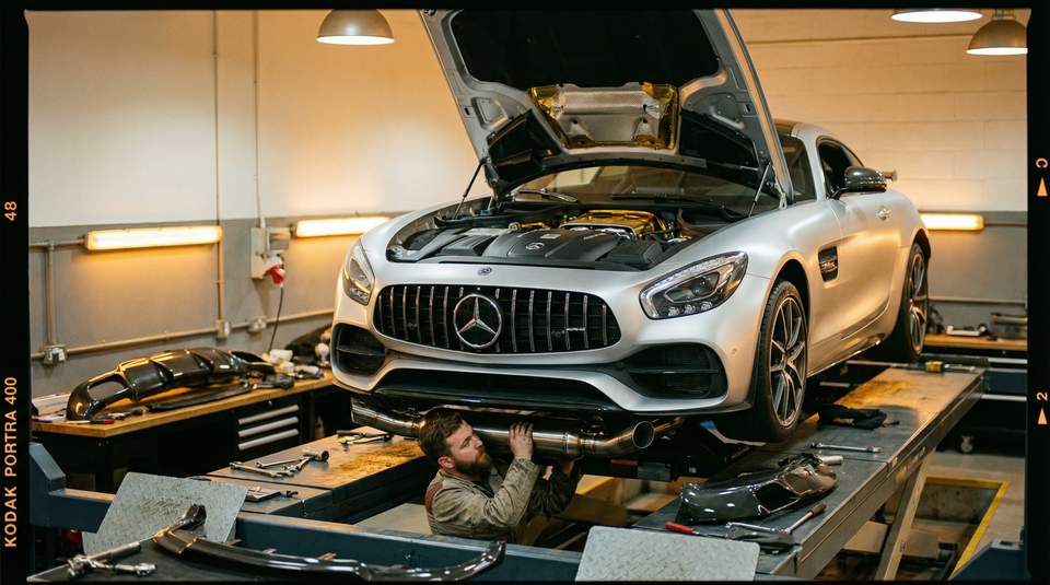 国产改装视频：奔驰排气